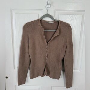 New Abercrombie & Fitch Taupe Cardigan Sweater